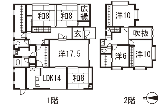 Floor plan. 60 million yen, 7LDK, Land area 1,053.83 sq m , Building area 226.27 sq m