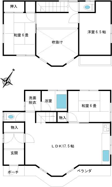 Floor plan. 16 million yen, 3LDK, Land area 343 sq m , Building area 91.1 sq m