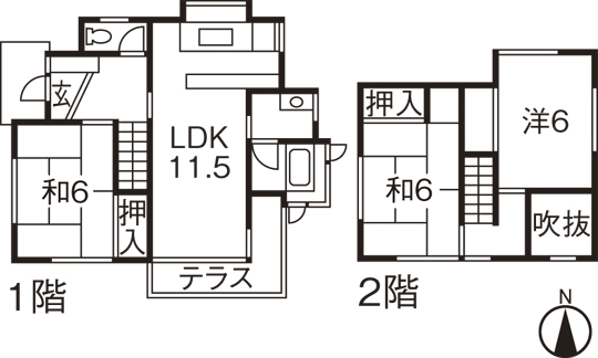 Floor plan. 14.9 million yen, 3LDK, Land area 396 sq m , Building area 72.03 sq m