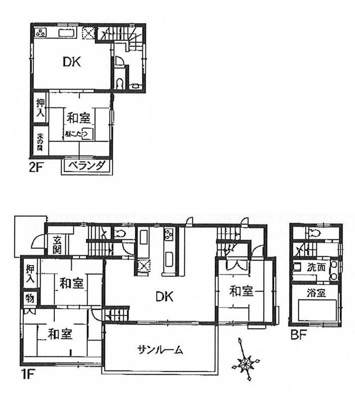 Floor plan. 13 million yen, 4DDKK, Land area 321.2 sq m , Building area 138.7 sq m