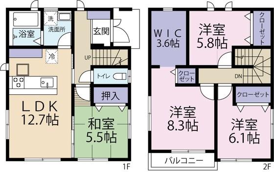 Floor plan. 25,900,000 yen, 4LDK, Land area 201.14 sq m , Building area 100.25 sq m