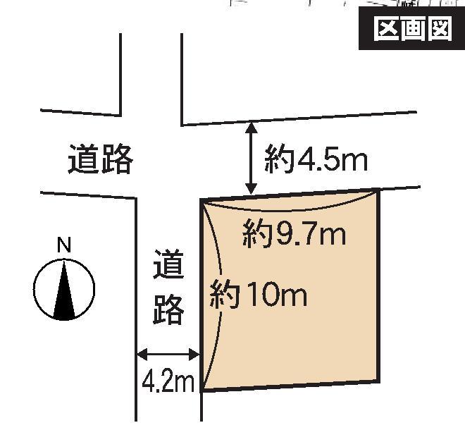 Compartment figure. Land price 4.5 million yen, Land area 122.11 sq m