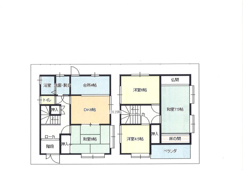 Floor plan. 7.5 million yen, 4DK, Land area 133.81 sq m , Building area 89.43 sq m