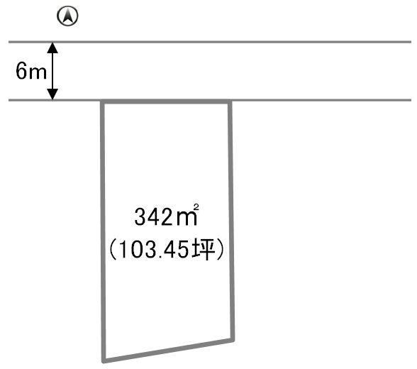 Compartment figure. Land price 7.24 million yen, Land area 342 sq m compartment view