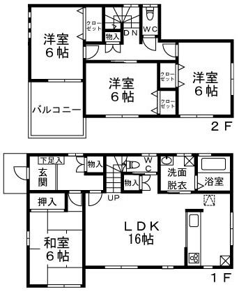 Floor plan. 20,980,000 yen, 4LDK, Land area 216.15 sq m , Building area 100.19 sq m