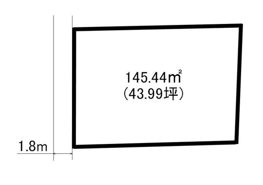 Compartment figure. Land price 5.8 million yen, Land area 145.44 sq m