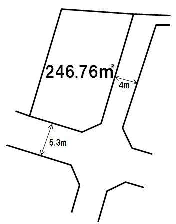 Compartment figure. Land price 14,850,000 yen, Land area 246.76 sq m