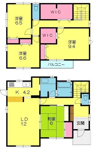 Floor plan. 29,800,000 yen, 4LDK, Land area 200.59 sq m , Building area 124.13 sq m