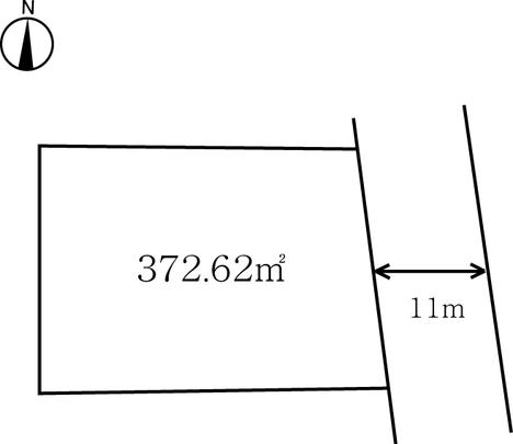 Compartment figure. Land price 17 million yen, Land area 372.62 sq m