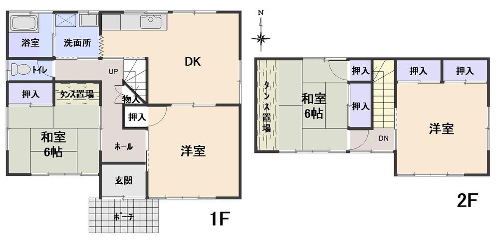 Floor plan. 6 million yen, 4DK, Land area 215.29 sq m , Building area 99.36 sq m