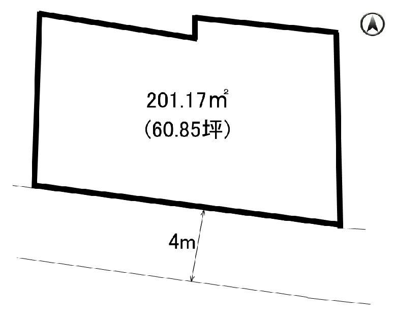 Compartment figure. Land price 4.43 million yen, Land area 201.17 sq m compartment view