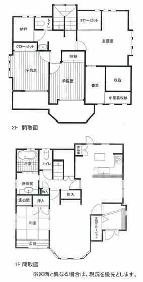 Floor plan. 44 million yen, 4LDK + S (storeroom), Land area 274.1 sq m , Building area 145.24 sq m