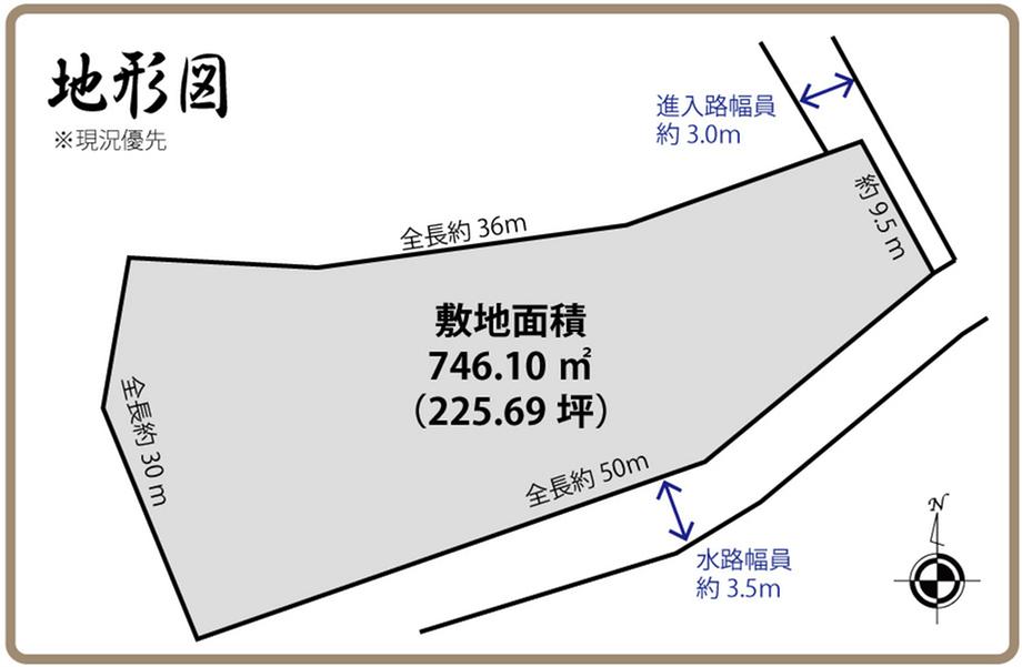 Compartment figure. Land price 16,900,000 yen, Land area 746.1 sq m