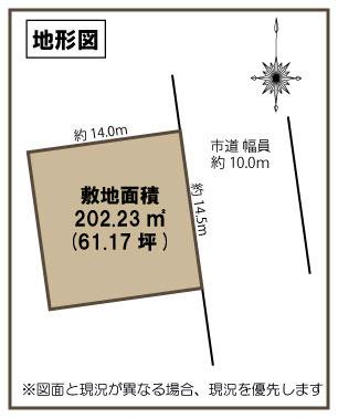 Compartment figure. Land price 12.5 million yen, Land area 202.23 sq m