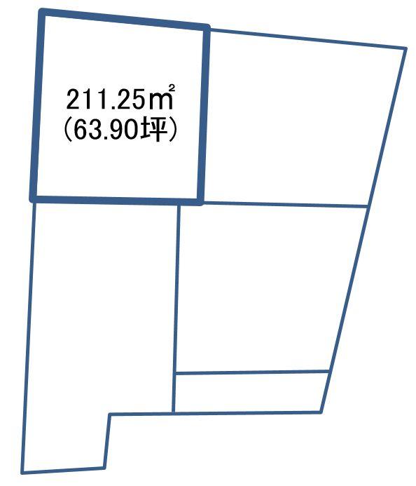 Compartment figure. Land price 9.58 million yen, Land area 211.25 sq m compartment view