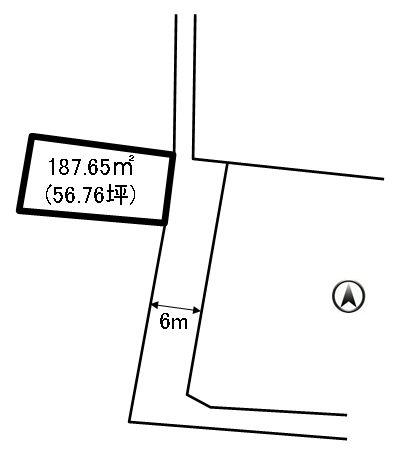 Compartment figure. Land price 6.25 million yen, Land area 187.65 sq m