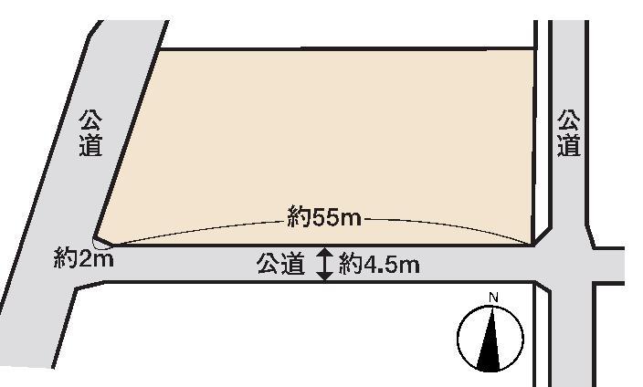 Compartment figure. Land price 19,800,000 yen, Land area 1,450 sq m