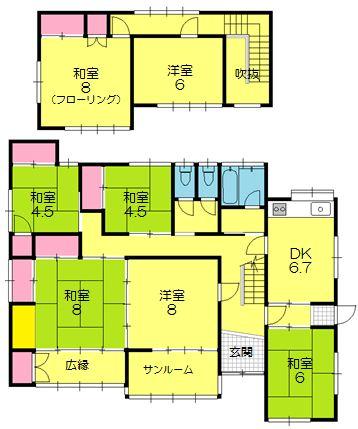 Floor plan. 16.8 million yen, 7DK, Land area 920.95 sq m , Building area 142.58 sq m