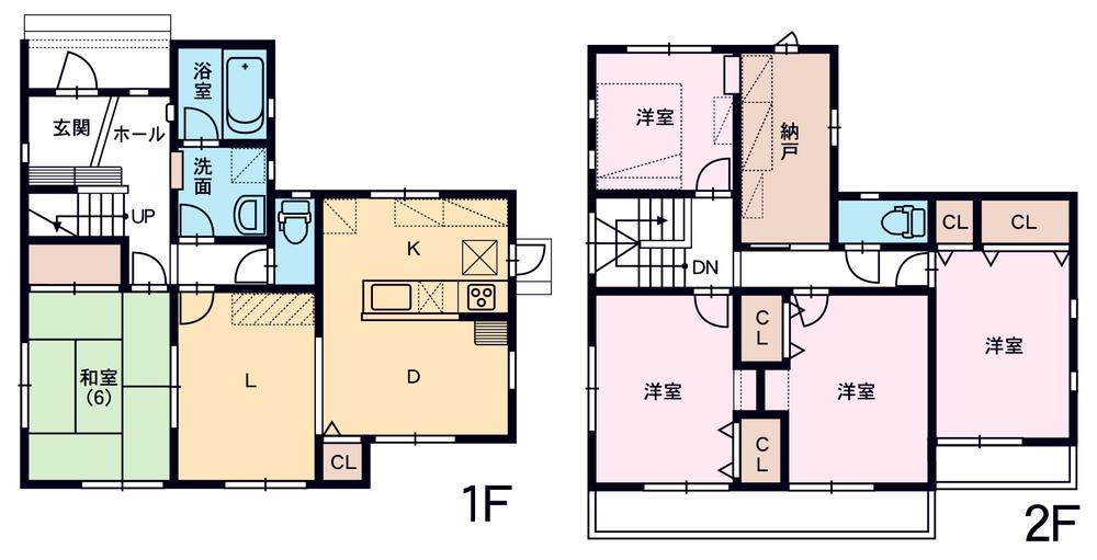 Floor plan. 21,800,000 yen, 5LDK + S (storeroom), Land area 166.88 sq m , Building area 116.75 sq m