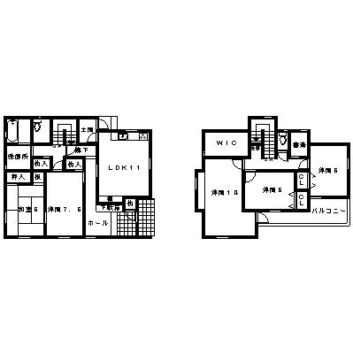Floor plan. 29,800,000 yen, 5LDK, Land area 278.04 sq m , Building area 134.14 sq m