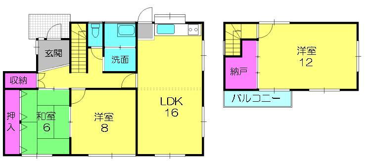 Floor plan. 11.5 million yen, 4LDK, Land area 245.3 sq m , Building area 99.36 sq m