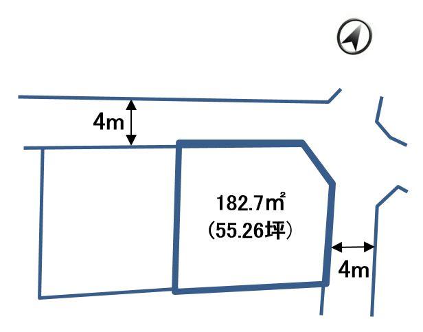 Compartment figure. Land price 8.84 million yen, Land area 182.7 sq m