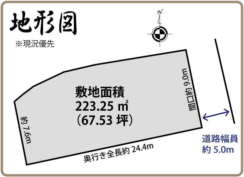 Compartment figure. Land price 15.9 million yen, Land area 223.25 sq m