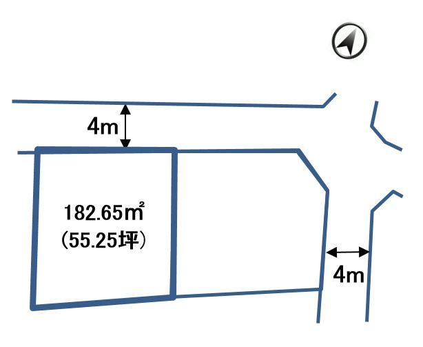 Compartment figure. Land price 8.84 million yen, Land area 182.65 sq m