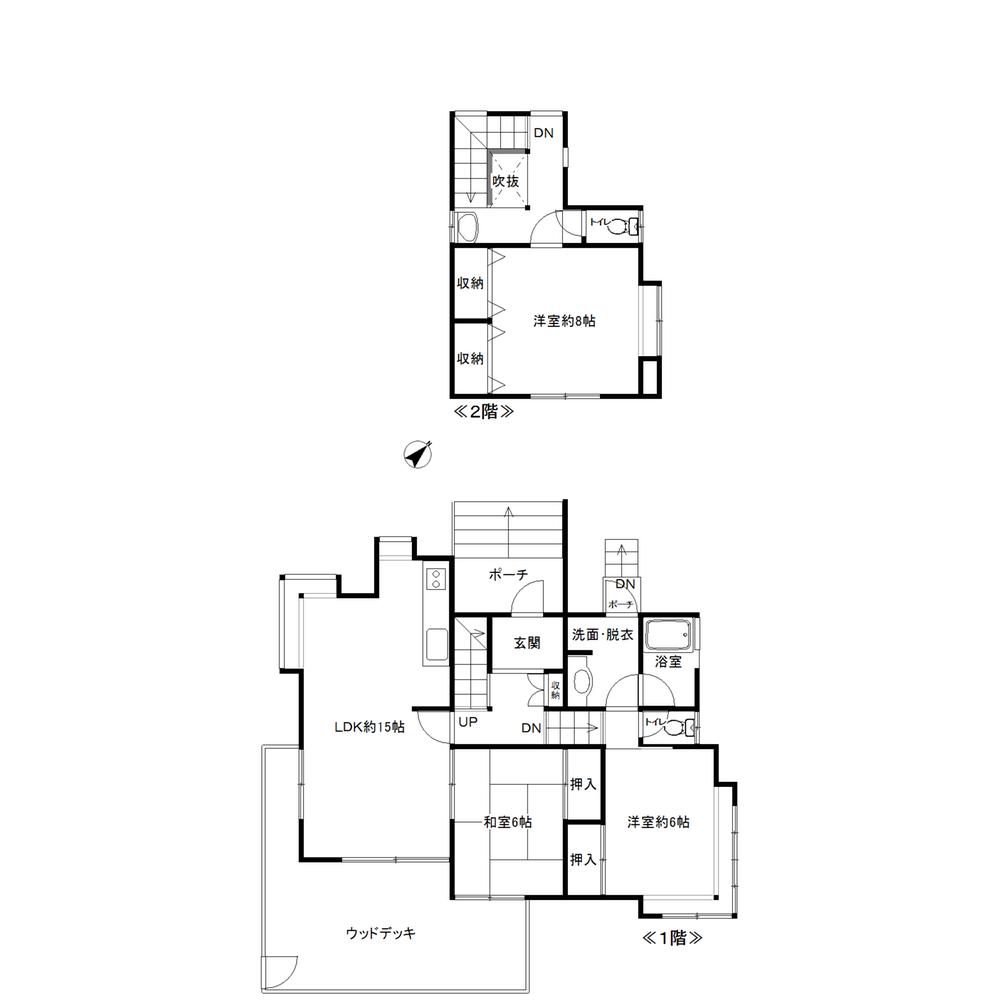 Floor plan. 5.5 million yen, 3LDK, Land area 536 sq m , Building area 94.6 sq m