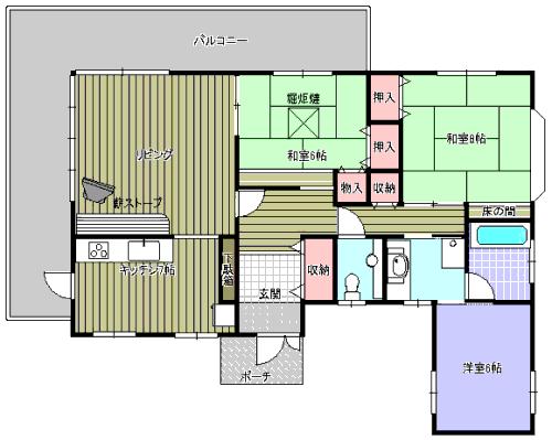 Floor plan. 12 million yen, 3LDK + S (storeroom), Land area 1,009 sq m , Building area 96.87 sq m
