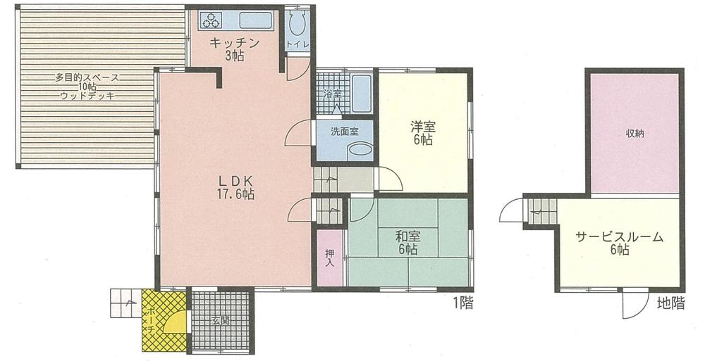 Floor plan. 8.8 million yen, 2LDK + S (storeroom), Land area 726 sq m , Building area 67.9 sq m floor plan