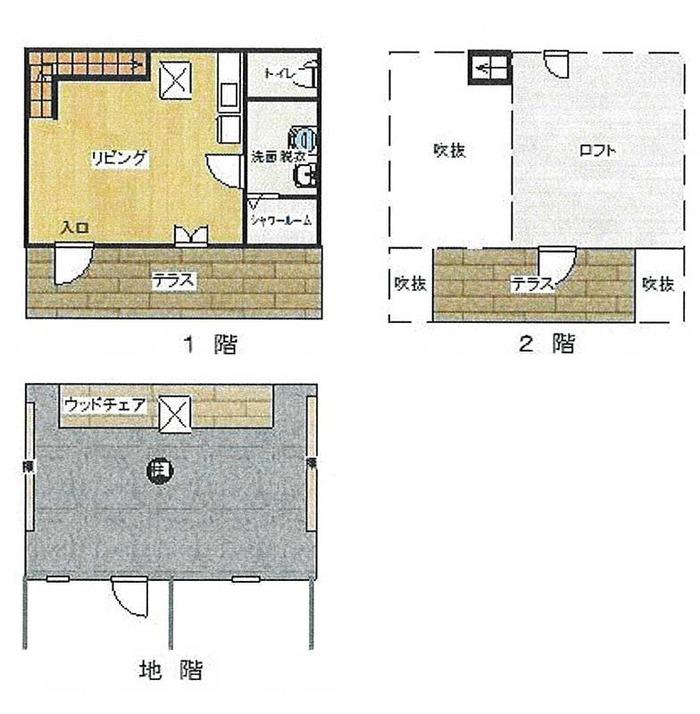 Floor plan. 6.8 million yen, 1LDK, Land area 355 sq m , Building area 56 sq m