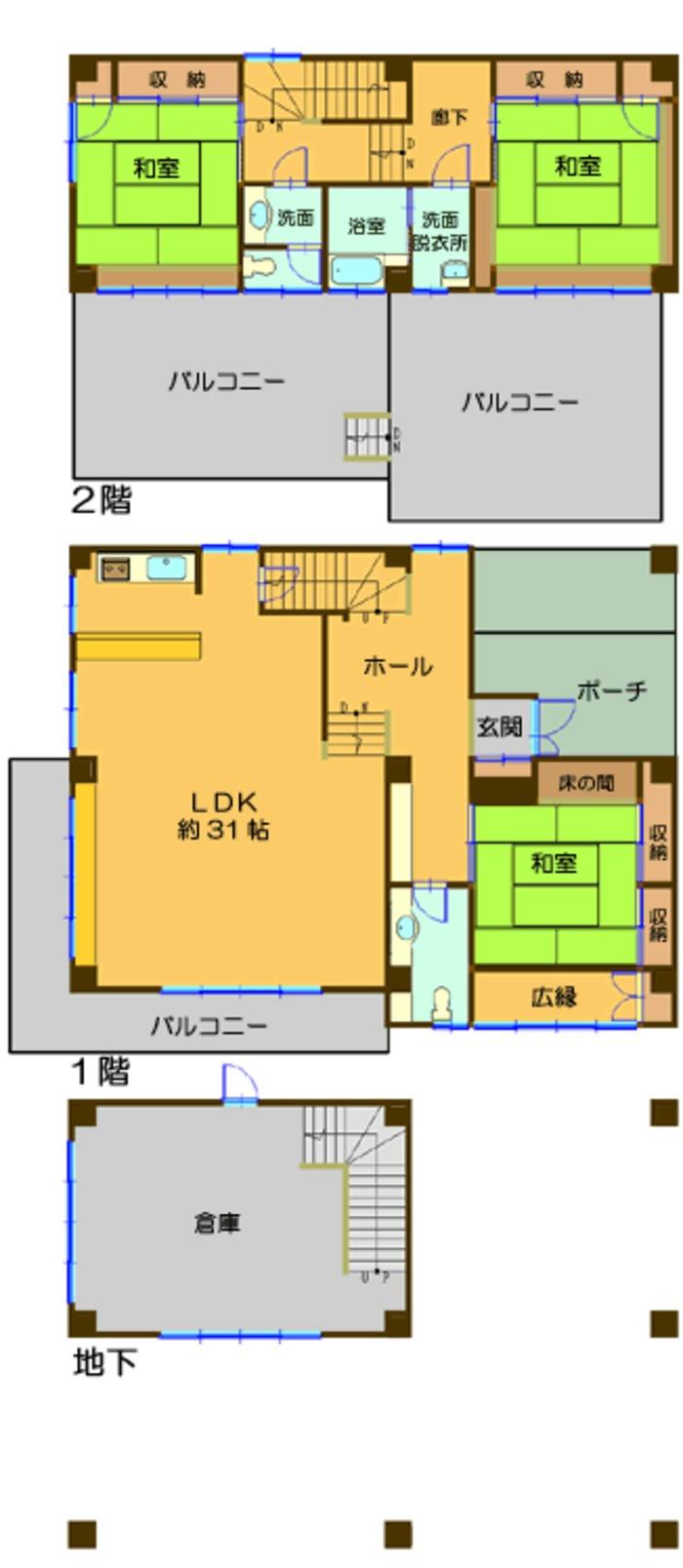 Floor plan. 22.5 million yen, 4LDK, Land area 1,575 sq m , Building area 201.43 sq m