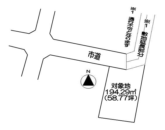 Compartment figure. Land price 14,370,000 yen, Land area 194.29 sq m