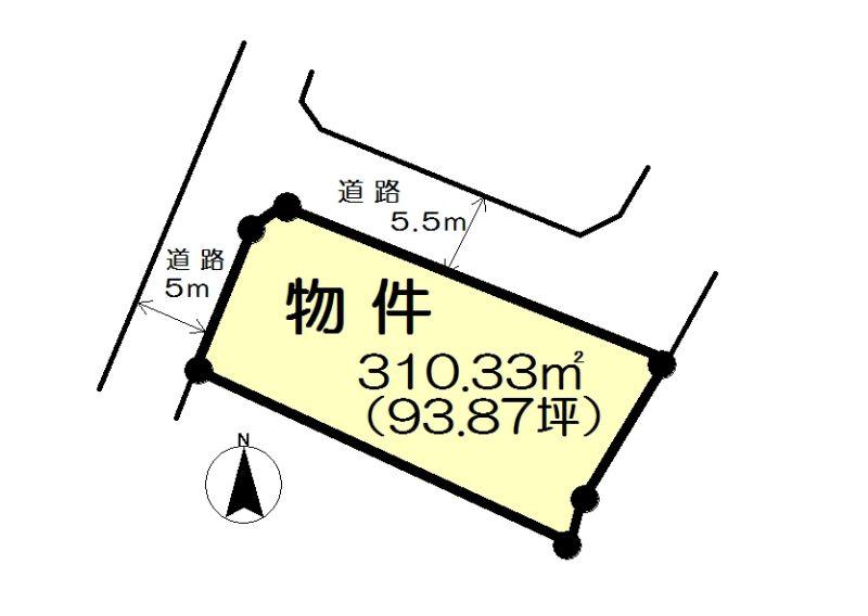 Compartment figure. Land price 17 million yen, Land area 310.33 sq m compartment view