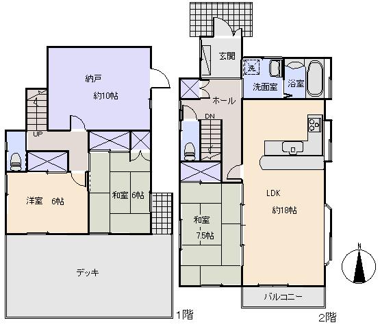 Floor plan. 9.8 million yen, 3LDK + S (storeroom), Land area 251 sq m , Building area 109.3 sq m