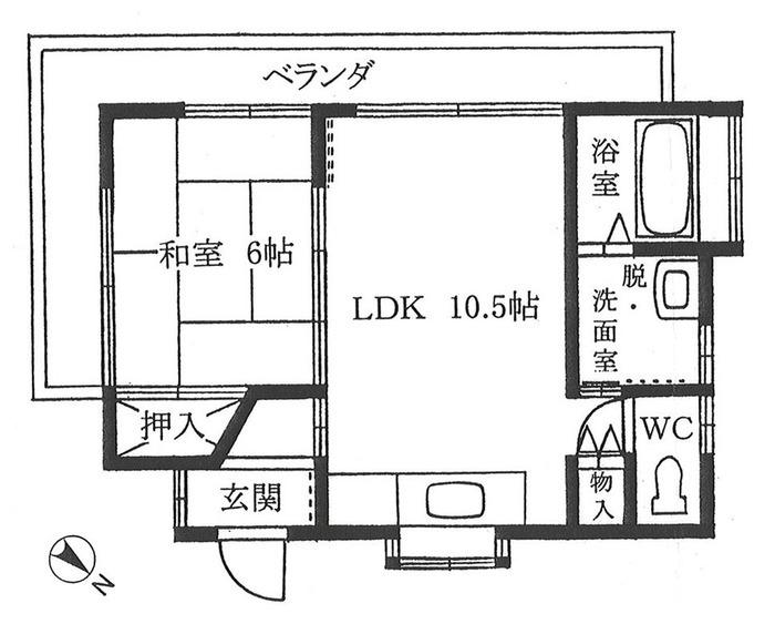 Floor plan. 4.5 million yen, 1LDK, Land area 337 sq m , Building area 41.4 sq m