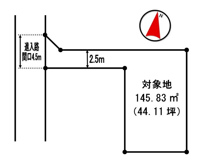 Compartment figure. Land price 8.5 million yen, Land area 145.83 sq m