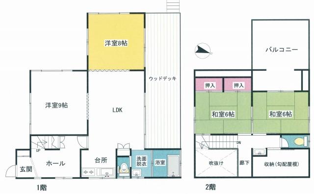 Floor plan. 8 million yen, 4LDK + S (storeroom), Land area 538 sq m , Building area 105.35 sq m