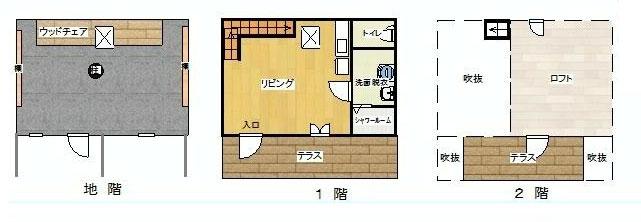 Floor plan. 7.8 million yen, 1LDK, Land area 355 sq m , Building area 56 sq m floor plan