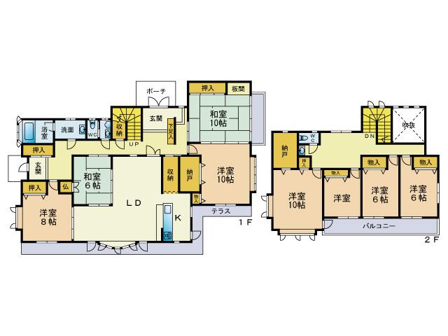 Floor plan. 42,800,000 yen, 7LDK + S (storeroom), Land area 488.43 sq m , Building area 233.4 sq m