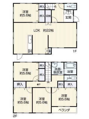Floor plan. 12.8 million yen, 5LDK, Land area 169.6 sq m , Building area 125.03 sq m