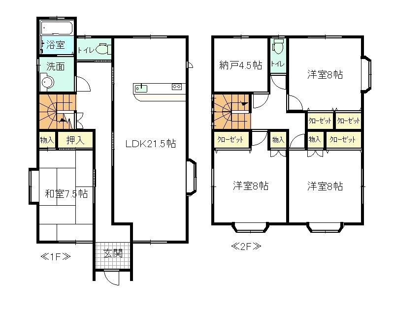 Floor plan. 27,900,000 yen, 4LDK + S (storeroom), Land area 207.34 sq m , Building area 143.25 sq m floor plan