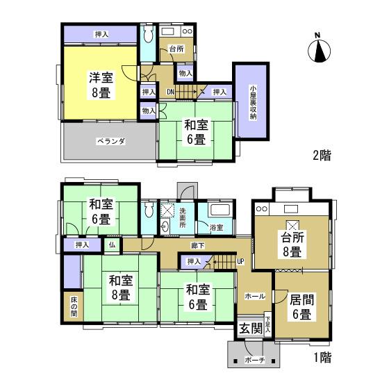 Floor plan. 10.8 million yen, 5LDK, Land area 329.12 sq m , Building area 125.87 sq m floor plan