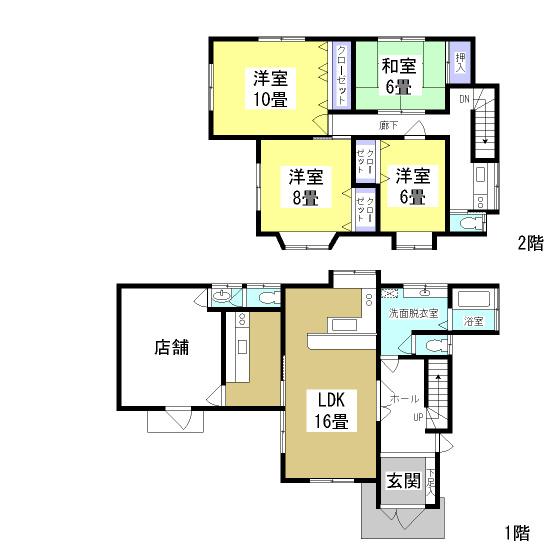 Floor plan. 9.6 million yen, 4LDK+S, Land area 199.15 sq m , Building area 156.09 sq m