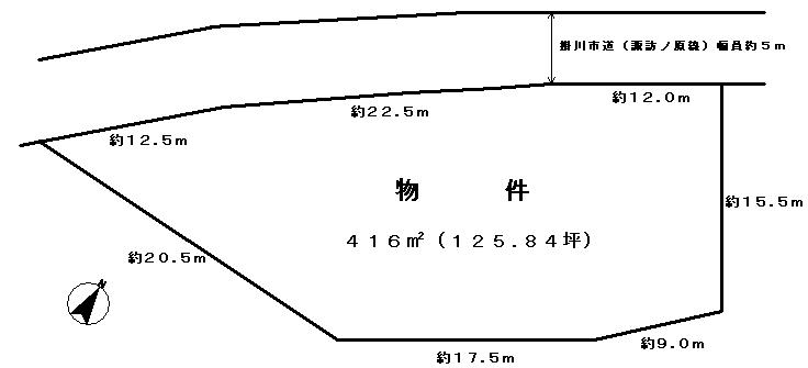 Compartment figure. Land price 6 million yen, Land area 416 sq m