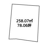 Compartment figure. Land price 10 million yen, Land area 258.07 sq m