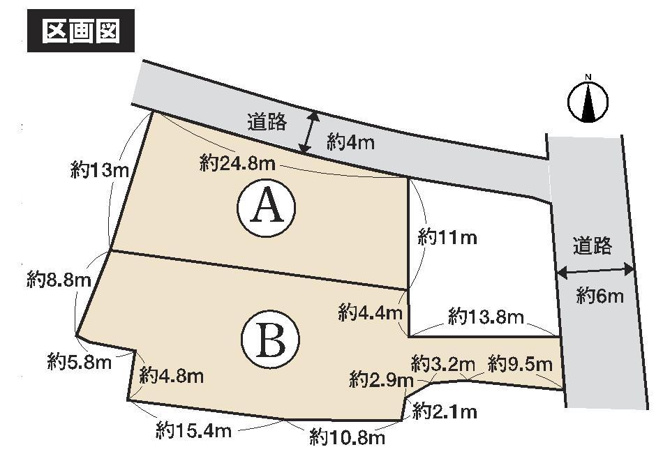 Compartment figure. Land price 8.88 million yen, Land area 458.35 sq m