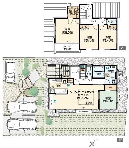 Floor plan. 31,400,000 yen, 4LDK, Land area 209.11 sq m , Building area 105.99 sq m floor plan