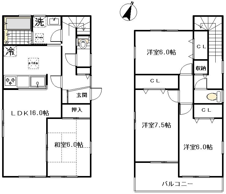 Floor plan. (5 Building), Price 20.8 million yen, 4LDK, Land area 131.61 sq m , Building area 103.5 sq m